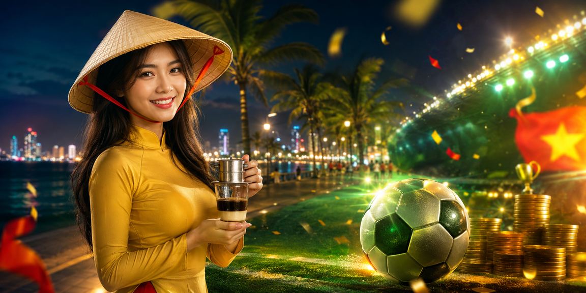 Người hâm mộ theo dõi kèo bóng đá tại Nha Trang với nón lá truyền thống